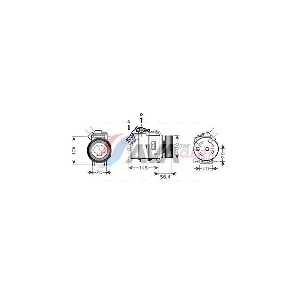 Kompressor, klimatanläggning Ava quality cooling BWAK330 AVA QUALITY COOLING