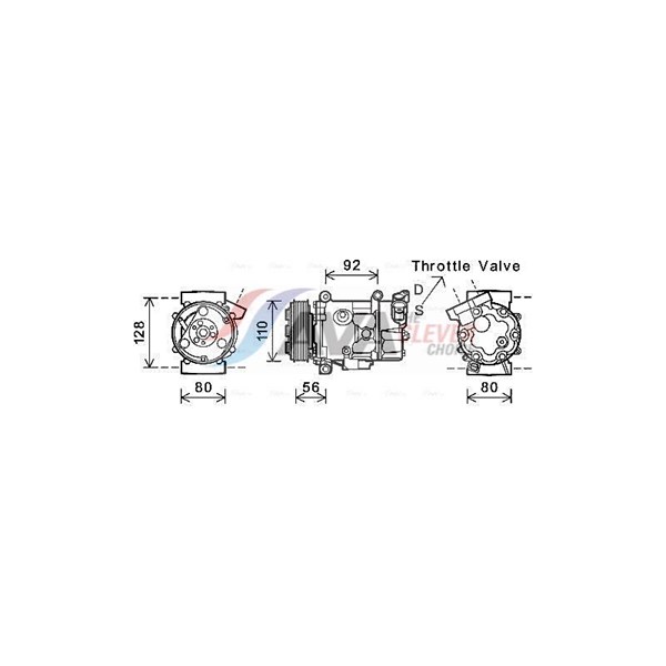 Kompressor, klimatanläggning 12V Ava quality cooling BWAK416 AVA QUALITY COOLING Kompressor, klimatanläggning 12V Ava quality cooling BWAK416 AVA QUALITY COOLING