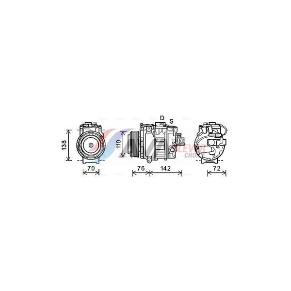 Kompressor, klimatanläggning 12V Ava quality cooling BWAK419 AVA QUALITY COOLING