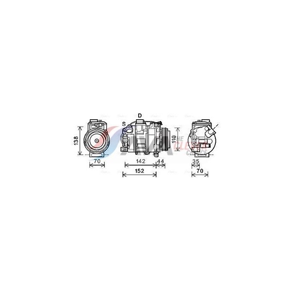 Kompressor, klimatanläggning 12V Ava quality cooling BWAK423 AVA QUALITY COOLING Kompressor, klimatanläggning 12V Ava quality cooling BWAK423 AVA QUALITY COOLING