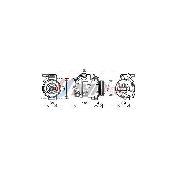 Kompressor, klimatanläggning Ava quality cooling BWAK444 AVA QUALITY COOLING
