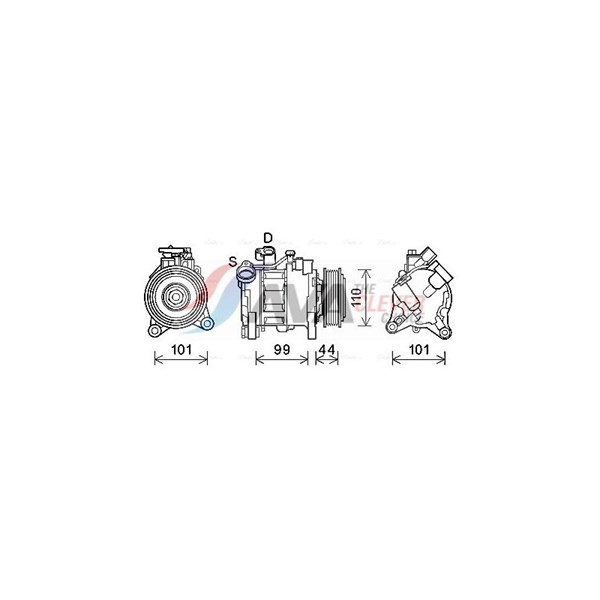 Kompressor, klimatanläggning 12V Ava quality cooling BWAK498 AVA QUALITY COOLING