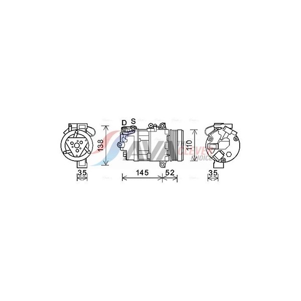 Kompressor, klimatanläggning Ava quality cooling BWAK545 AVA QUALITY COOLING