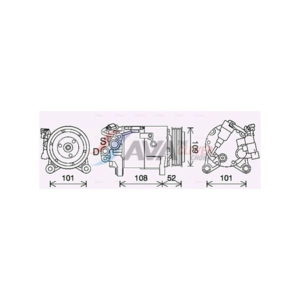 Kompressor, klimatanläggning Ava quality cooling BWAK566 AVA QUALITY COOLING