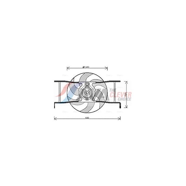 Fläkt, kylare 12V Ava quality cooling CN7545 AVA QUALITY COOLING