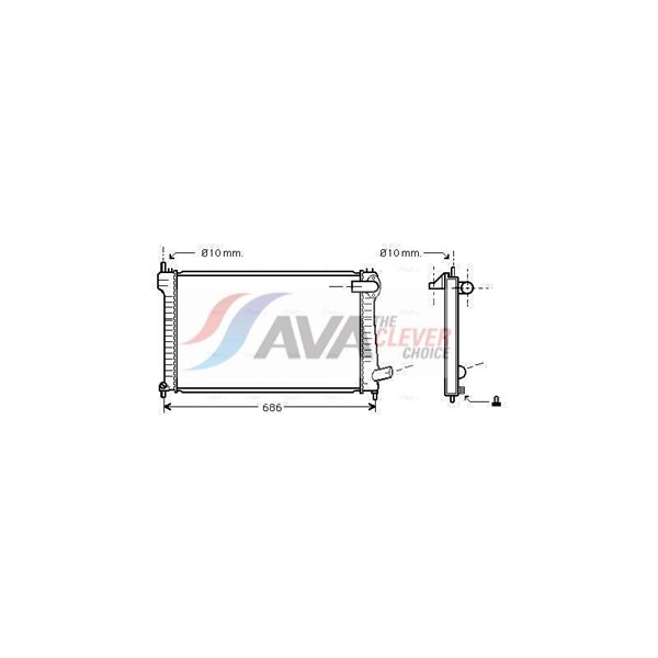 Kylare, motorkylning Ava quality cooling CNA2171 AVA QUALITY COOLING
