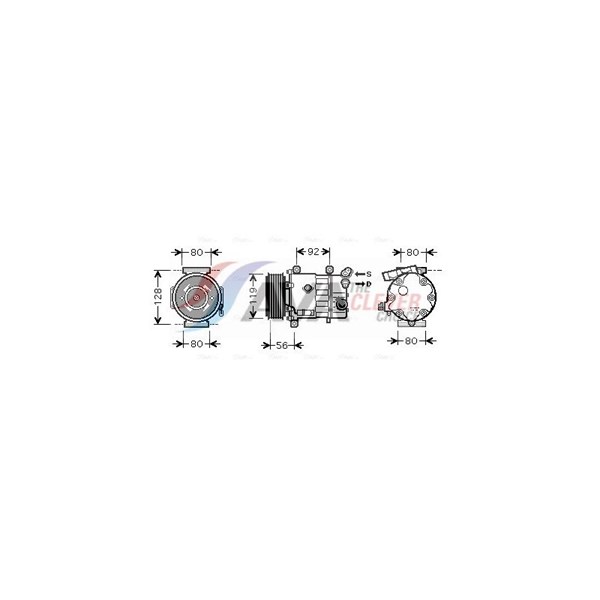 Kompressor, klimatanläggning 12V Ava quality cooling CNAK255 AVA QUALITY COOLING