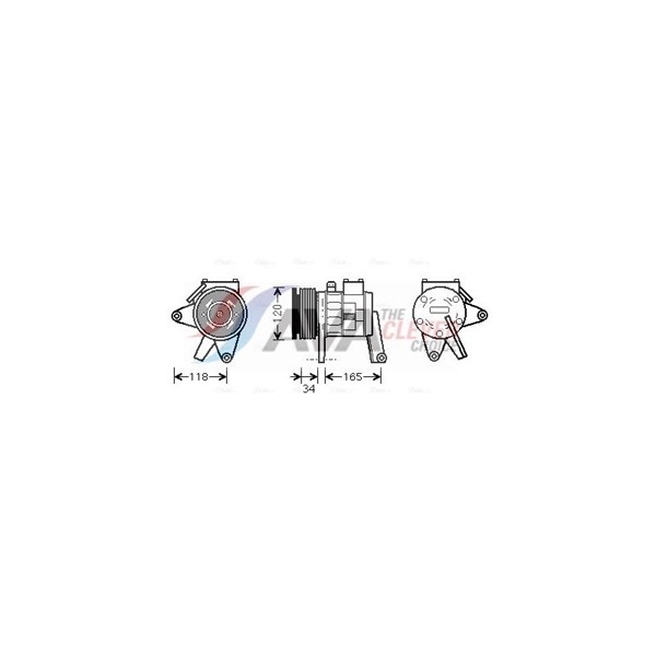 Kompressor, klimatanläggning 12V Ava quality cooling CRAK063 AVA QUALITY COOLING