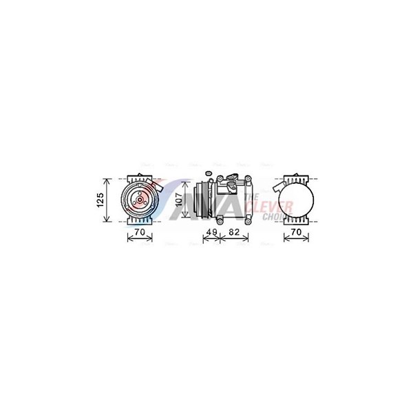 Kompressor, klimatanläggning Ava quality cooling CTK039 AVA QUALITY COOLING