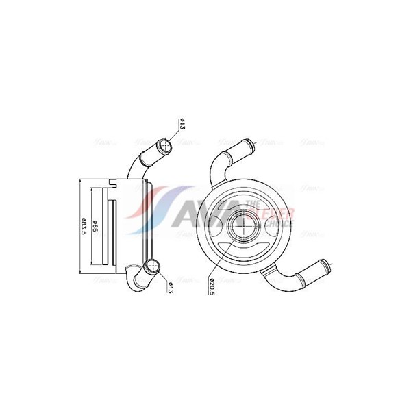 Oljekylare, motor Ava quality cooling DN3492 AVA QUALITY COOLING