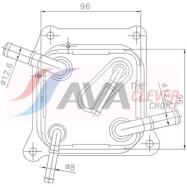 Oljekylare, automatisk transmission Ava quality cooling DN3542 AVA QUALITY COOLING