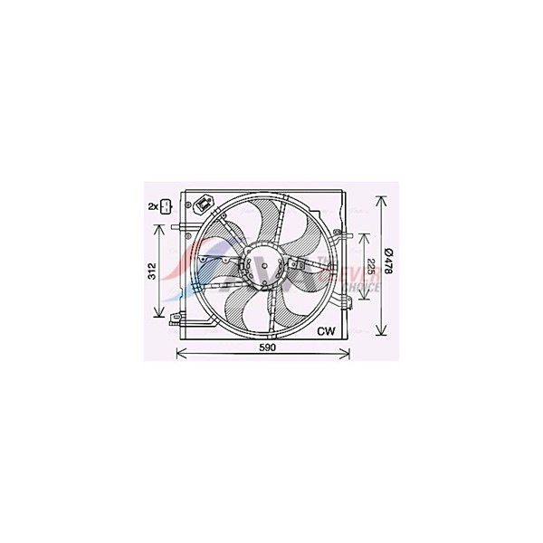 Fläkt, kylare 12V Ava quality cooling DN7535 AVA QUALITY COOLING