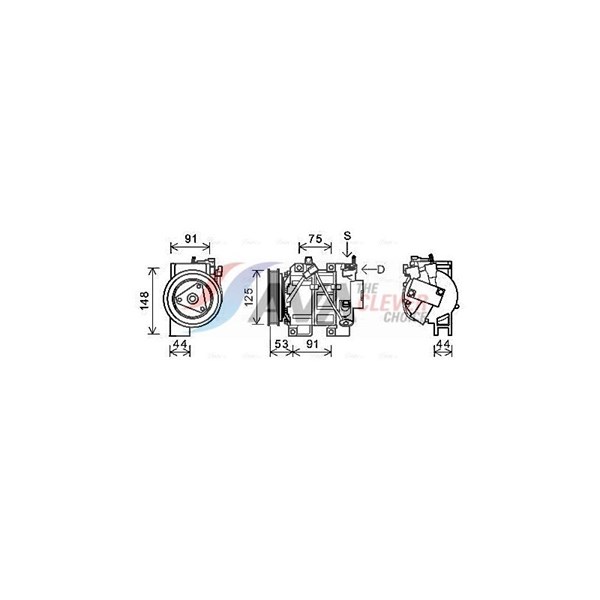 Kompressor, klimatanläggning Ava quality cooling DNAK335 AVA QUALITY COOLING