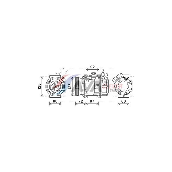 Kompressor, klimatanläggning 12V Ava quality cooling DNAK429 AVA QUALITY COOLING