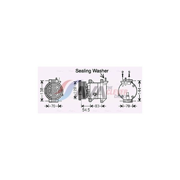 Kompressor, klimatanläggning 12V Ava quality cooling DWAK091 AVA QUALITY COOLING