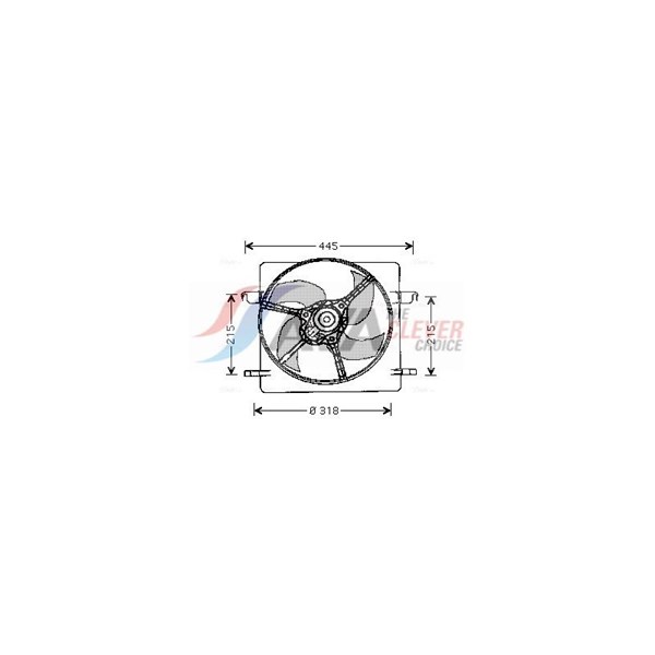 Fläkt, kylare 12V Ava quality cooling FD7516 AVA QUALITY COOLING