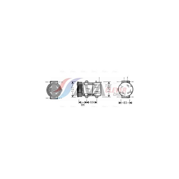 Kompressor, klimatanläggning 12V, Bak Ava quality cooling FDAK167 AVA QUALITY COOLING Kompressor, klimatanläggning 12V, Bak Ava quality cooling FDAK167 AVA QUALITY COOLING