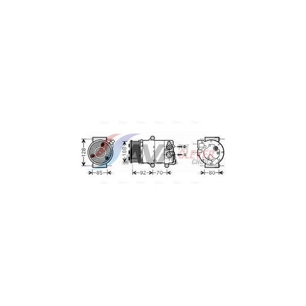 Kompressor, klimatanläggning 12V Ava quality cooling FDAK415 AVA QUALITY COOLING Kompressor, klimatanläggning 12V Ava quality cooling FDAK415 AVA QUALITY COOLING