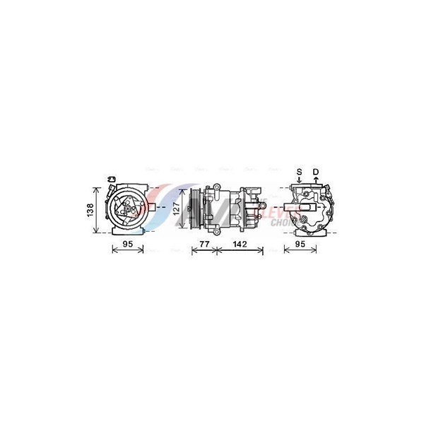 Kompressor, klimatanläggning 12V Ava quality cooling FDAK469 AVA QUALITY COOLING