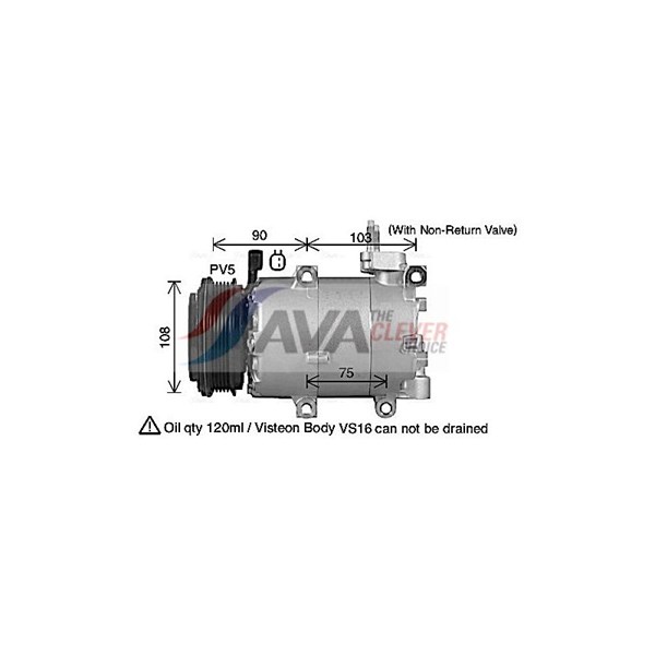 Kompressor, klimatanläggning 12V Ava quality cooling FDAK674 AVA QUALITY COOLING