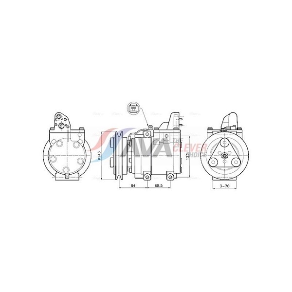 Kompressor, klimatanläggning 12V Ava quality cooling FDAK712 AVA QUALITY COOLING Kompressor, klimatanläggning 12V Ava quality cooling FDAK712 AVA QUALITY COOLING