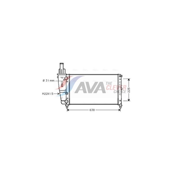 Kylare, motorkylning Ava quality cooling FT2228 AVA QUALITY COOLING Kylare, motorkylning Ava quality cooling FT2228 AVA QUALITY COOLING