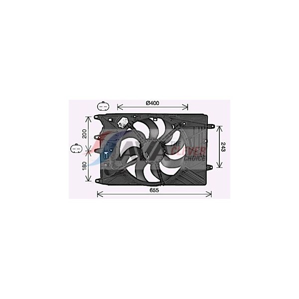 Fläkt, kylare 12V Ava quality cooling FT7615 AVA QUALITY COOLING