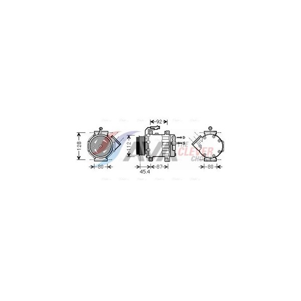 Kompressor, klimatanläggning 12V Kompressor, klimatanläggning 12V