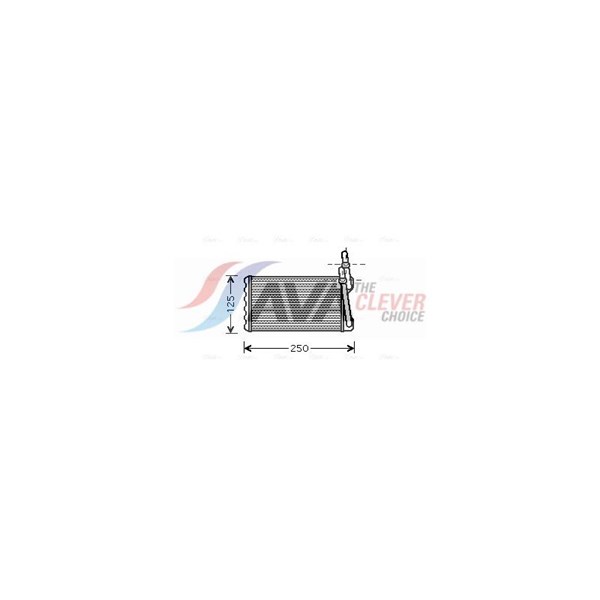 Värmeväxlare, kupévärme Ava quality cooling HD6203 AVA QUALITY COOLING