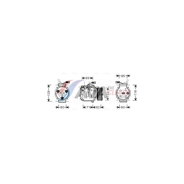 Kompressor, klimatanläggning 12V Ava quality cooling HDAK169 AVA QUALITY COOLING Kompressor, klimatanläggning 12V Ava quality cooling HDAK169 AVA QUALITY COOLING