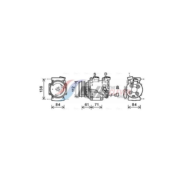 Kompressor, klimatanläggning 12V Ava quality cooling HDAK275 AVA QUALITY COOLING