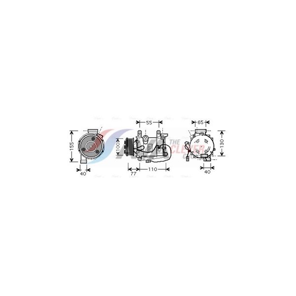 Kompressor, klimatanläggning Ava quality cooling HDK208 AVA QUALITY COOLING
