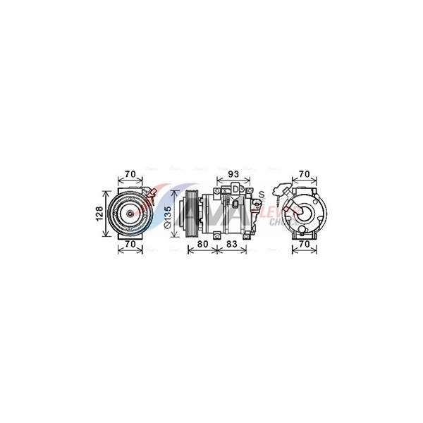 Kompressor, klimatanläggning Ava quality cooling HDK283 AVA QUALITY COOLING