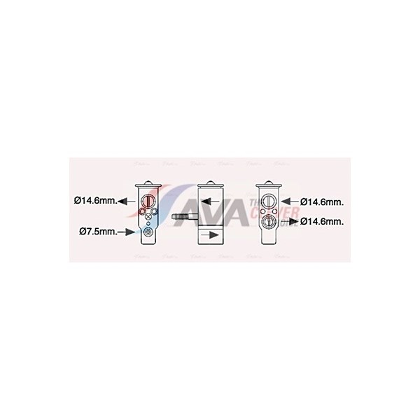 Expansionsventil, klimatanläggning Ava quality cooling HY1458 AVA QUALITY COOLING