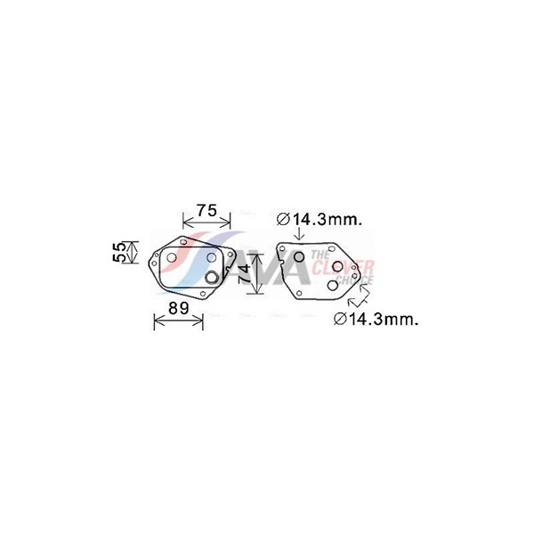 Oljekylare, motor Ava quality cooling HY3288 AVA QUALITY COOLING