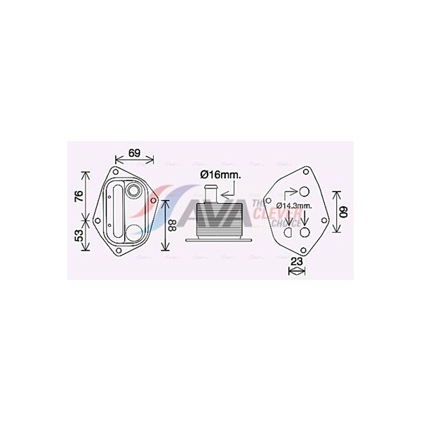 Oljekylare, motor Ava quality cooling HY3459 AVA QUALITY COOLING Oljekylare, motor Ava quality cooling HY3459 AVA QUALITY COOLING