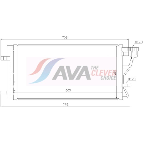 Kondensor, klimatanläggning Ava quality cooling HY5611D AVA QUALITY COOLING Kondensor, klimatanläggning Ava quality cooling HY5611D AVA QUALITY COOLING