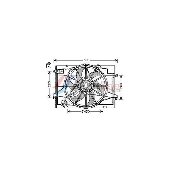 Fläkt, kylare 12V Ava quality cooling HY7519 AVA QUALITY COOLING Fläkt, kylare 12V Ava quality cooling HY7519 AVA QUALITY COOLING