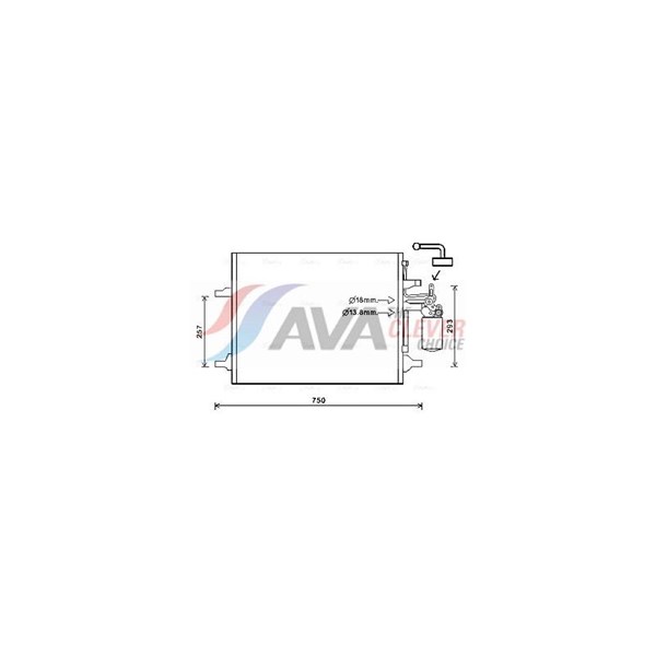 Kondensor, klimatanläggning Ava quality cooling VO5166D AVA QUALITY COOLING