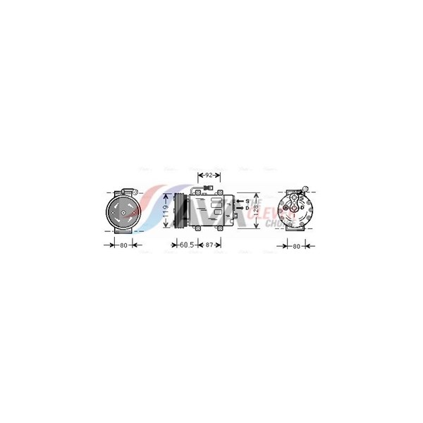 Kompressor, klimatanläggning Ava quality cooling VOAK101 AVA QUALITY COOLING