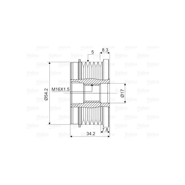 Frihjulskoppling, generator Valeo 588123 VALEO
