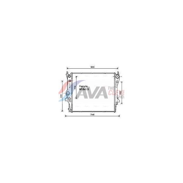 Kylare, motorkylning Ava quality cooling JR2053 AVA QUALITY COOLING Kylare, motorkylning Ava quality cooling JR2053 AVA QUALITY COOLING