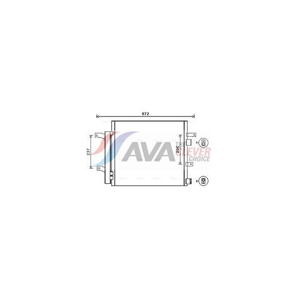 Kondensor, klimatanläggning Ava quality cooling JR5056D AVA QUALITY COOLING Kondensor, klimatanläggning Ava quality cooling JR5056D AVA QUALITY COOLING