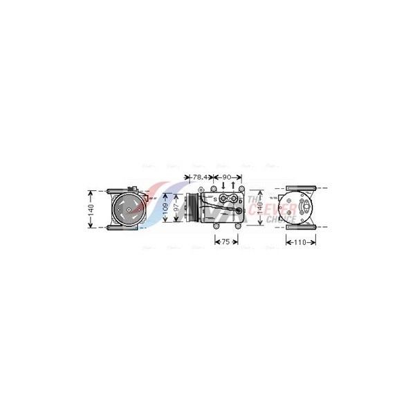 Kompressor, klimatanläggning Ava quality cooling JRAK034 AVA QUALITY COOLING