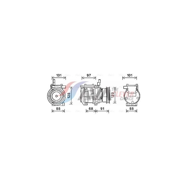 Kompressor, klimatanläggning 12V Ava quality cooling KAAK208 AVA QUALITY COOLING Kompressor, klimatanläggning 12V Ava quality cooling KAAK208 AVA QUALITY COOLING