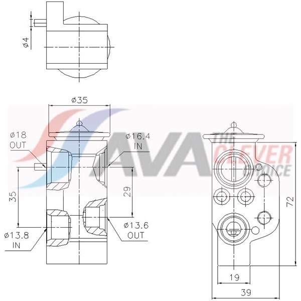 Expansionsventil, klimatanläggning, Fram Ava quality cooling MS17 AVA QUALITY COOLING
