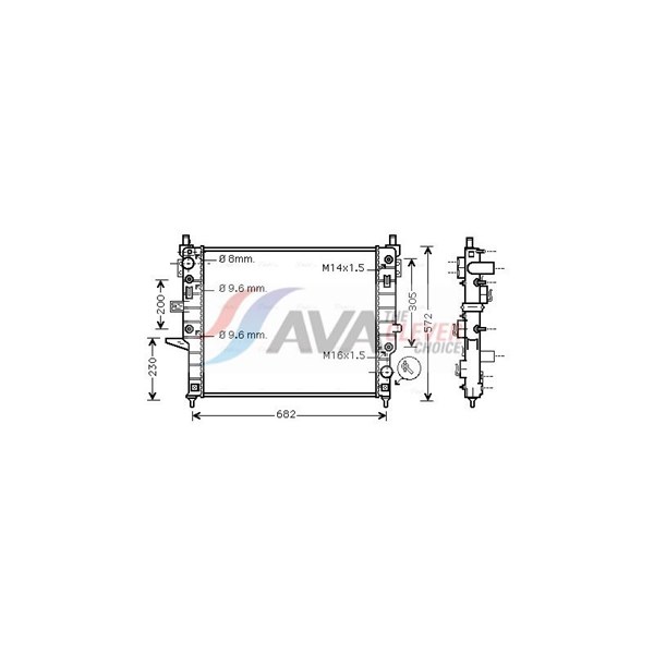 Kylare, motorkylning Ava quality cooling MSA2271 AVA QUALITY COOLING