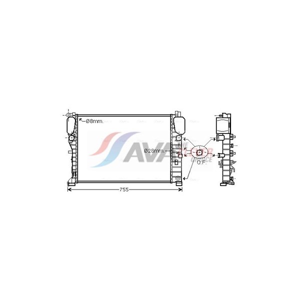 Kylare, motorkylning Ava quality cooling MSA2449 AVA QUALITY COOLING