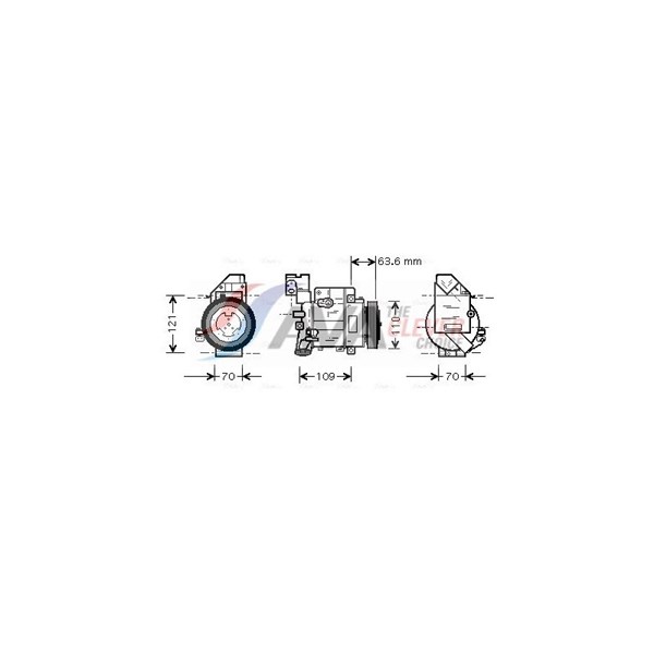 Kompressor, klimatanläggning 12V Ava quality cooling MSAK075 AVA QUALITY COOLING Kompressor, klimatanläggning 12V Ava quality cooling MSAK075 AVA QUALITY COOLING