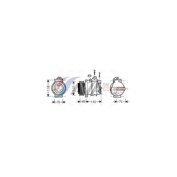 Kompressor, klimatanläggning 12V Ava quality cooling MSAK567 AVA QUALITY COOLING